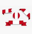 peruvian flag stickers and labels vector image
