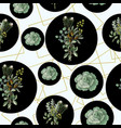 seamless pattern with eucalyptus magnolia vector image