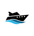 yacht icon design template isolated vector image