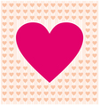 frame border shaped from pink heart and orange vector image