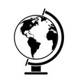 Globe world map pictogram Royalty Free Vector Image