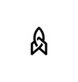 rocket launched icon logo template vector image