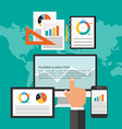 flat design concept for business planning vector image vector image