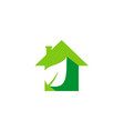 house green leaf garden logo vector image