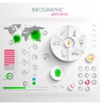 set abstract 3d paper infographic elements vector image