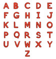 set letters alphabet abc vector image