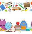 back to school border vector image