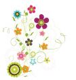 floral design elements vector image vector image