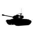 tank silhouette vector image vector image