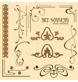 art nouveau elements vector image