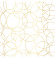 gold foil circles abstract seamless pattern vector image