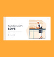 bakery food production landing page template vector image