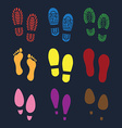 footprints vector image vector image