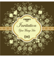 floral invitation template vector image vector image