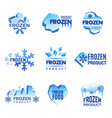 ice logo frozen product abstract badges cold vector image vector image