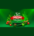 podium merry christmas shopping new year banner vector image vector image