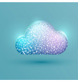 colorful cloud icon with connections vector image vector image