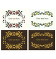 flower decorative borders set vector image vector image