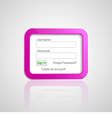 login form vector image
