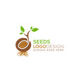 natural seed logo design vector image