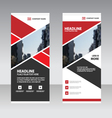 red abstract business roll up banner flat design vector image