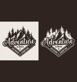 vintage outdoor recreation print vector image vector image