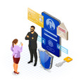 computer internet and personal data security vector image