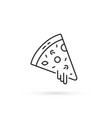 pizza slice like thin line icon vector image vector image