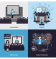 public speaking flat set vector image