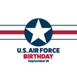 us air force birthday september 18 holiday vector image