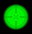 weapon night sight sniper rifle optical scope vector image