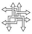 complex ways solve problems arrow vector image vector image