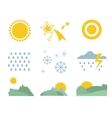 forest sky and weather beautiful trendy set vector image