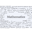 mathematical pattern background in notebook vector image vector image