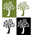 set of apple trees vector image vector image