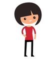 smiling girl vector image