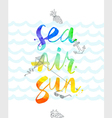summer vacation hand drawn vector image vector image