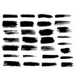 black paint ink brush stroke line vector image