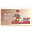 character barista making vector image
