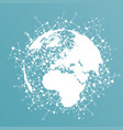 dotted world with connections vector image vector image