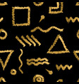 hand drawn seamless abstract pattern with gold vector image
