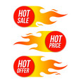 hot sale price offer labels templates stickers vector image
