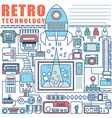 infographics elements concept of retro technology vector image vector image