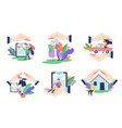 insurance isolated icons medical life vector image