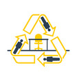 employee turnover as recycling emblem vector image