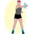 Aerobics flat Royalty Free Vector Image - VectorStock