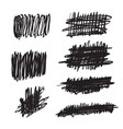 scribble brush strokes set logo design vector image