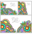 set of floral decorative background template vector image