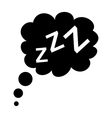 sleep black icon vector image