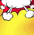 hanging speech bubble cloud pop-art style vector image vector image